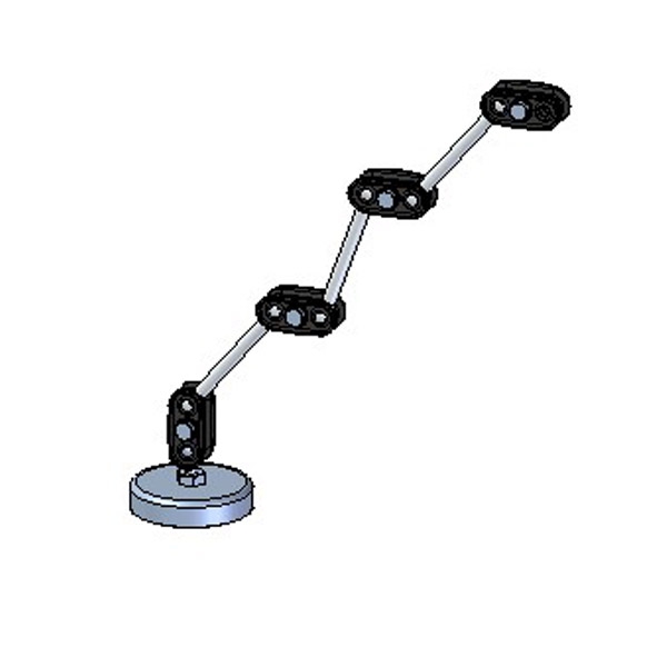 Magnetfusshalterung - 3 teilig - Arm aus Stahl